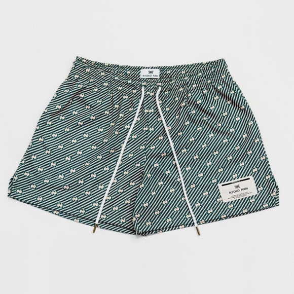 RYOKO RAIN SHORTS - All-over Logo Mesh Basketball Unisex Adult Small Streetwear - Picture 1 of 15